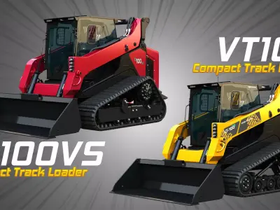 TL100VS - VT100 Compact Track Loaders 2 in 1 3D Model Pack