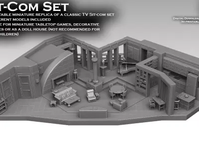 Sit Com Set 3D print model
