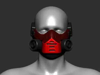 helmet high poly sculpt 3d printable  3D model 123