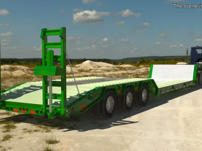  Peterbilt Truck with Heavy Equipment Transport Trailer 