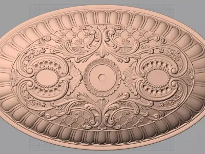 European furniture 3D relief models for CNC wood engraving E241 3D model