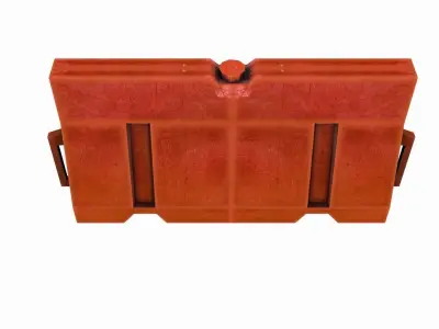 Barrier Orange Low-poly 3D model