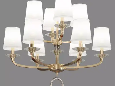 Schonbek Emilea 33 12 Wide French Gold 12 Light Chandelier 3D model
