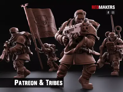 Shock Troops - Command Squad of the Imperial Force 3D print model