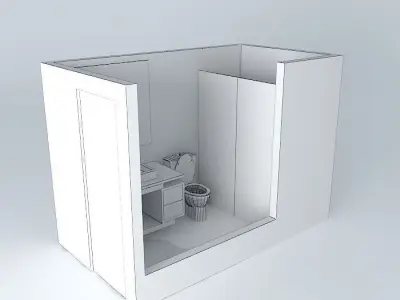 carol box with wooden door Free 3D model