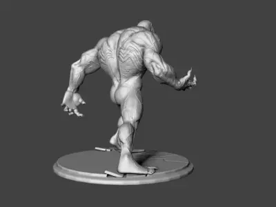 Venom 3D print model statue of monster 3D model