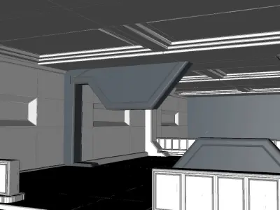 Sci Fi Room Low-poly 3D model