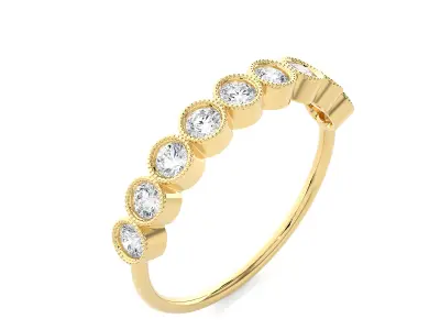 Light Minimalist Diamond Ring 3D print model