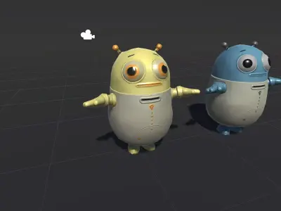 Minirobotic3Pack2 Low-poly 3D model