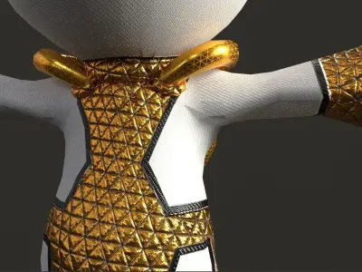 Astronaut Low Poly game Character mode Low-poly 3D model