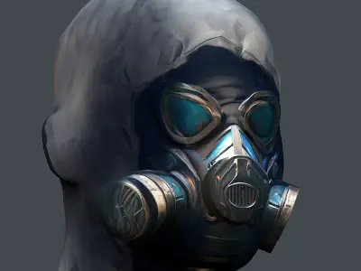 Helmet 3d model military combat Military Low-poly Low-poly 3D model