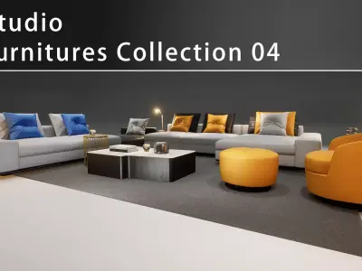 DH STUDIO Furniture Collection 04 Low-poly 3D model