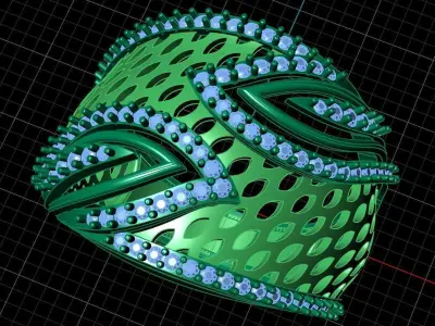 Diamond Ring for Women 3D print model 20