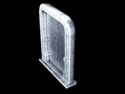 Sci-fi Space Ship Door 3D model 3D model