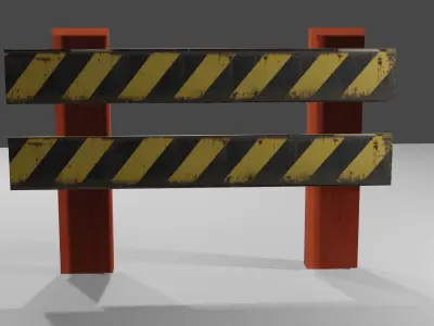 road block 3D model
