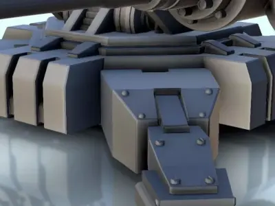 Quadruple barrel turret 1  supported version - Future Sci-Fi SF  3D print model