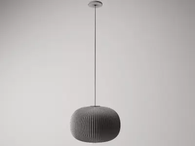 Santa and Cole Lampara 65 Oval Striped Pendant Light Model 3D model