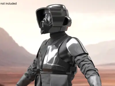  Star Wars Shadow Trooper Armor Black Edition Rigged for Maya 