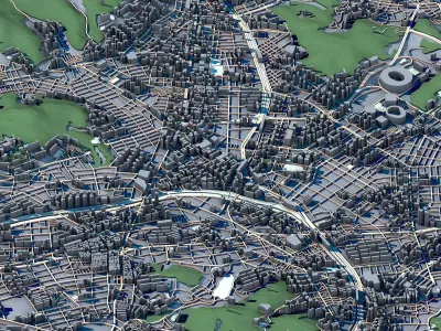 Busan South Korea Cityscape Haeundae Skyline Gwangan Bridge  3D model