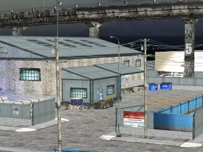 New York Modern City Street Part 2 Scene 3D Model Low-poly 3D model