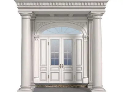 Main Entrance to the house Classic Porch 3D model