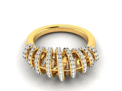 Diamond Ring For Women 3d Print Model 3D print model 12