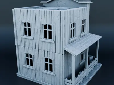 Wild west house 3D print model