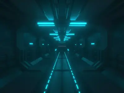  Sci-fi Space Scene Construction--C4D Modeling OCtane Rendering 3D model