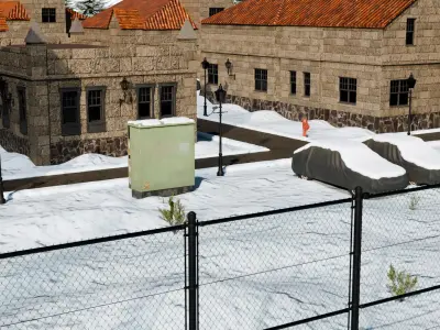 Snowy Village Layout 3D model