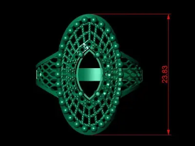 women fusion ring 3d print ultra light 3D print model