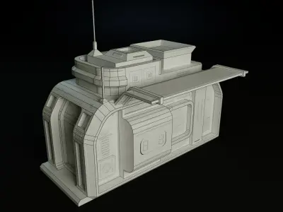 Cabinet star wars vehicle Low-poly 3D model