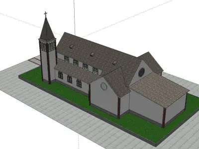 Architecture-Religion-God-Culture-Temple-092 church 3D model