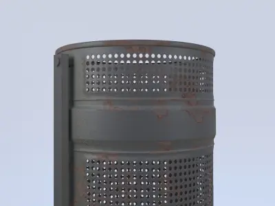 Paper bin PBR 3D model