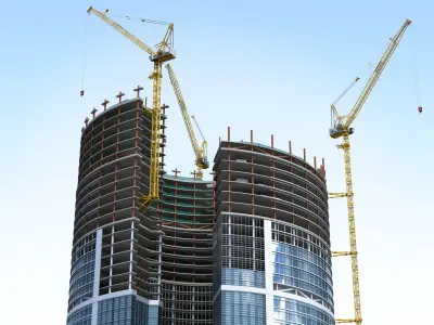  Tower crane LIEBHERR 710 HC-L Litronic and Construction Skyscraper 