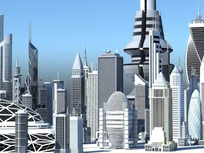 55 Skyscraper Collection 3D model