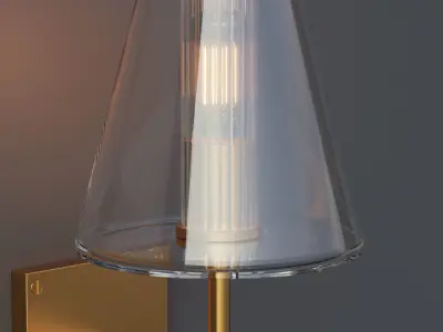 Fulham Glass Shade Sconce 3D model