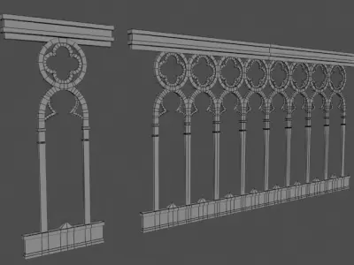 Gothic Fence - Enclave Free 3D model