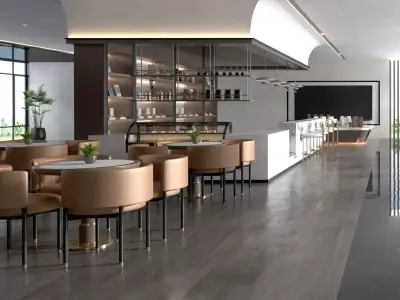 restaurant interior 3D model