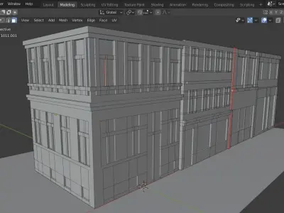 Lowpoly Street Model for gaming and cartoon Low-poly 3D model