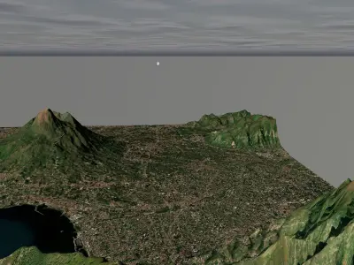 Relief map of Visuvius volcano 3D model