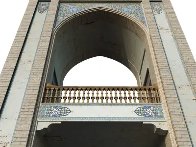 old islamic turkish arch set 143 Low-poly 3D model