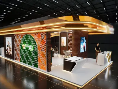 Booth design 3 Low-poly 3D model