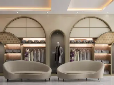 Clothing Store For Men  Women Store 3D Model 3D model