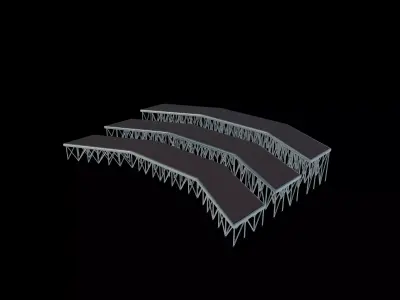 Portable stage 3D model