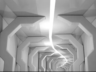 Sci Fi Tunnel 3D model 22