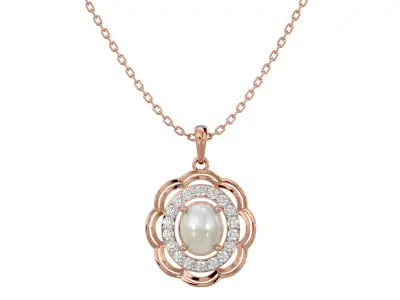 Light Minimalist Diamond Ring Earrings Pendant Set 3D print model