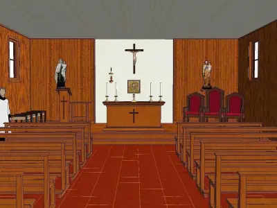 Architecture-Religion-God-Culture-Temple-0277 house with roof 3D model