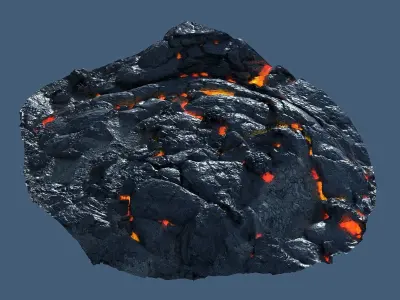 Lava Rock scan  Low-poly 3D model