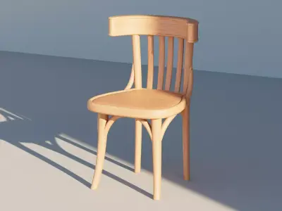 Bentwood Cafe Chair 3D Model Low-poly 3D model