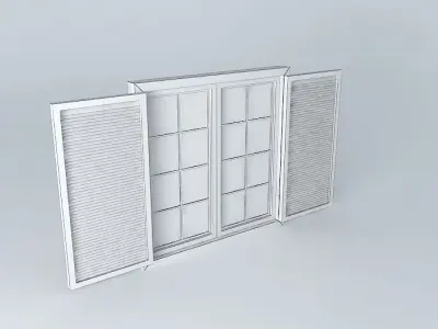 window window wooden Free 3D model